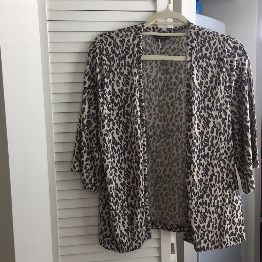 Leopard print cozy cardigan